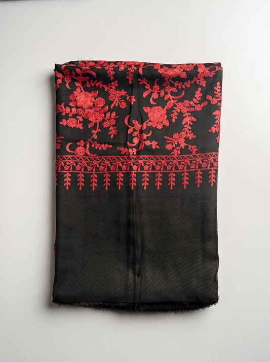 Pashmina purmatan ari work jall full size shawl 2.5 gaz