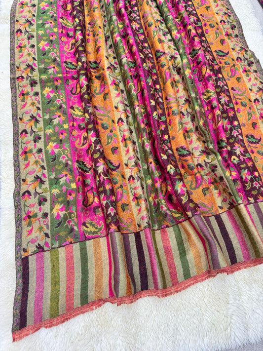 Double Beam Kani -Reverisble -Pashmina Based -Full shawl -Khartrash Design