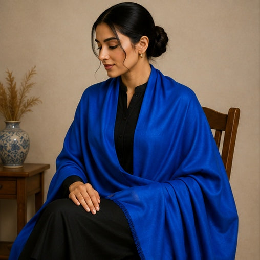 Plain pashmina -Royal Blue