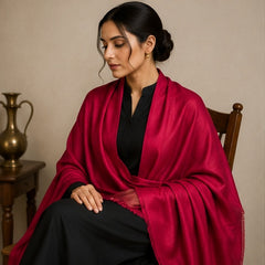 Plain pashmina-pink