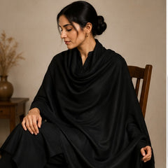 Plain shawl-Black