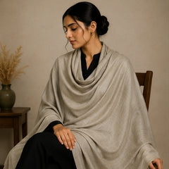 plain pashmina -light beige