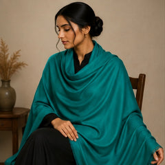Plain pashmina-ferozi