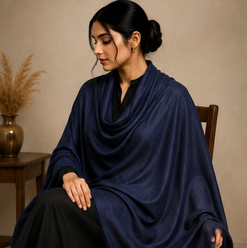 Plain pashmina -Blue
