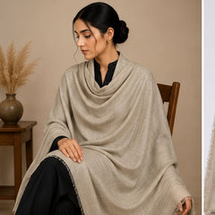 Plain pashmina - Beige