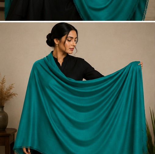 Plain pashmina-ferozi
