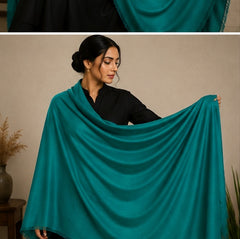 Plain pashmina-ferozi