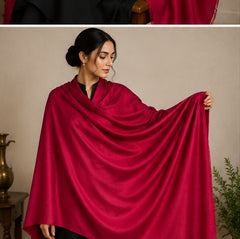 Plain pashmina-pink