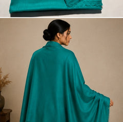Plain pashmina-ferozi