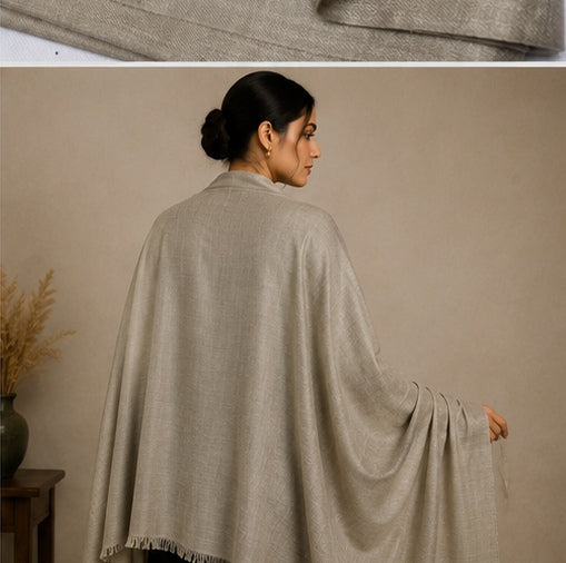 plain pashmina -light beige