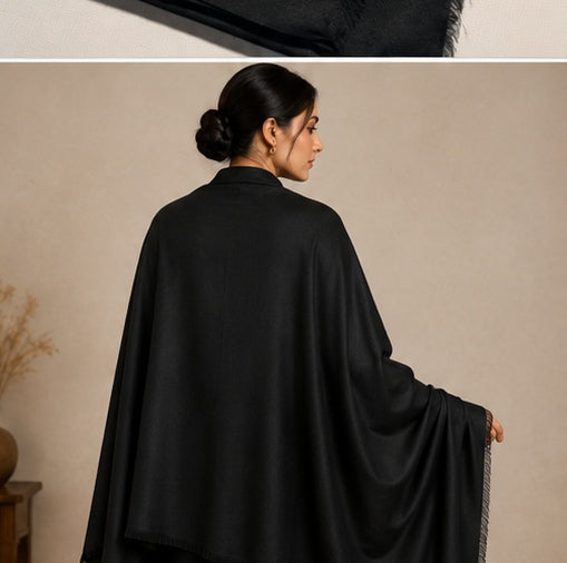 Plain shawl-Black