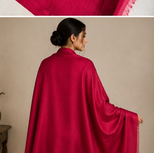 Plain pashmina-pink