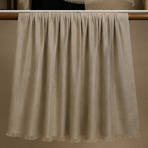 plain pashmina -light beige