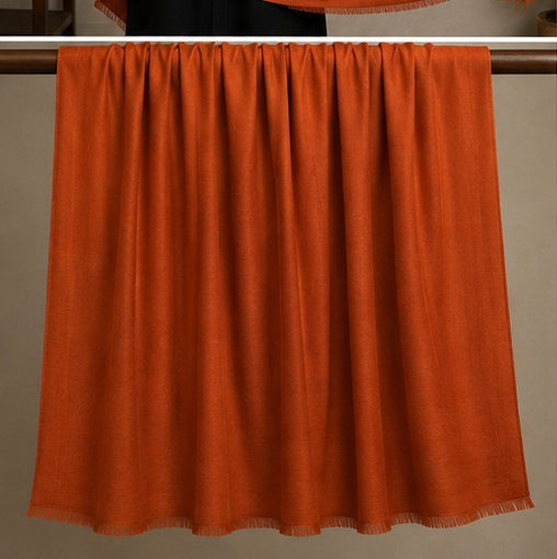 Plain shawl -Rust