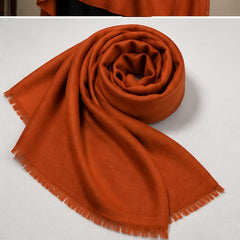 Plain shawl -Rust