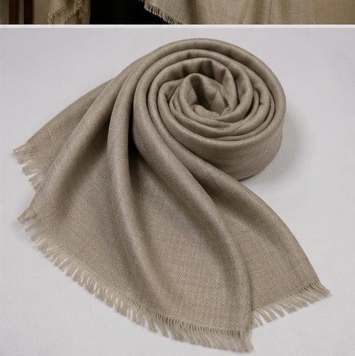 plain pashmina -light beige