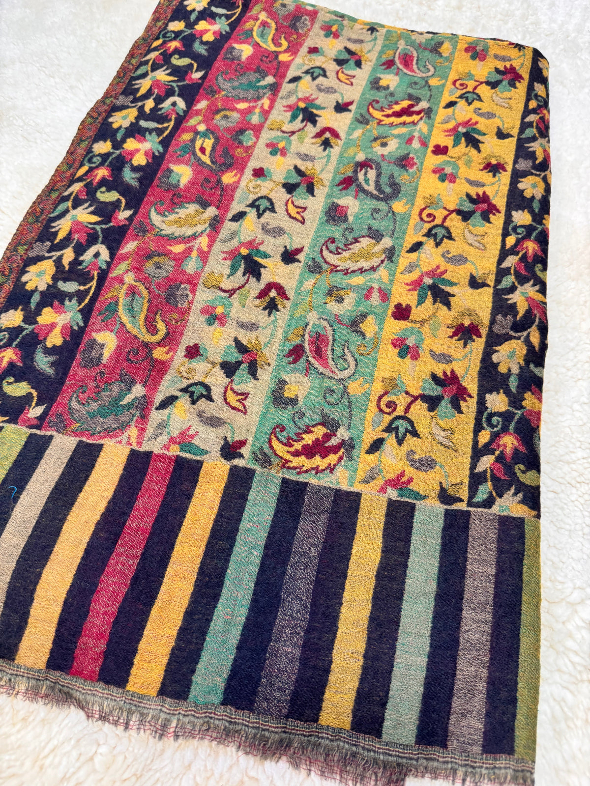 Double Beam Kani -Reverisble -Pashmina Based -Full shawl -Khartrash Design