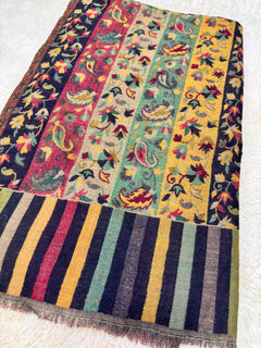 Double Beam Kani -Reverisble -Pashmina Based -Full shawl -Khartrash Design