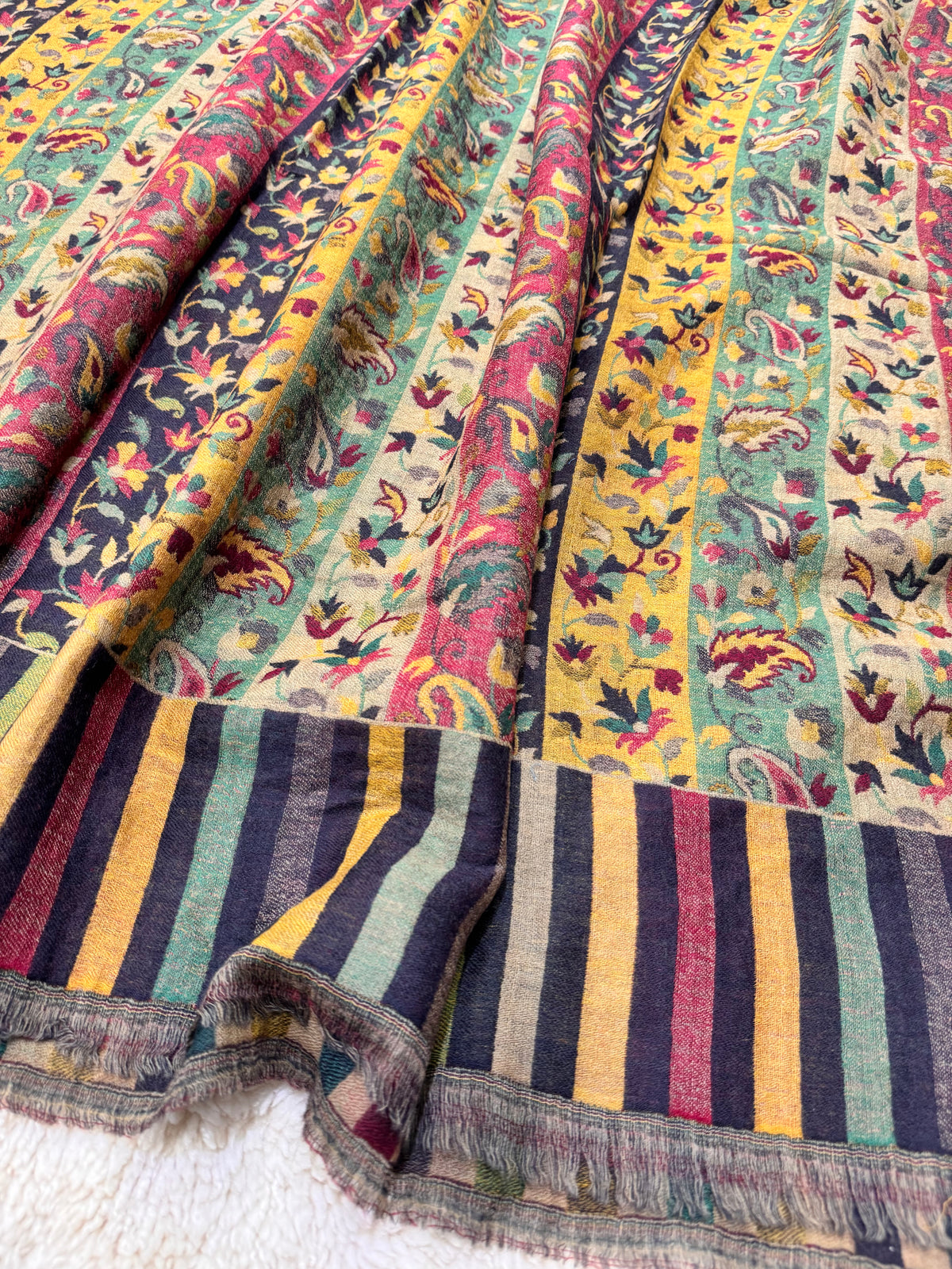 Double Beam Kani -Reverisble -Pashmina Based -Full shawl -Khartrash Design