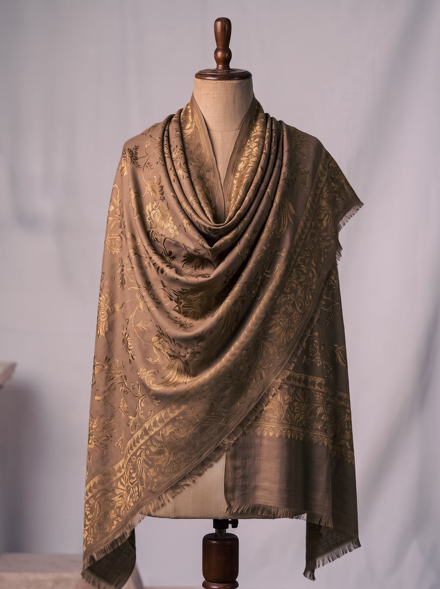 Pashmina Moonlight full jaal design shawl medium 2.25 GAZ -40 by 80 inch