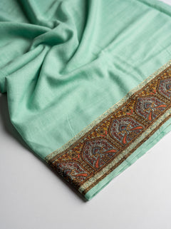 PaperMache Pashmina Border Full Size Shawl 2.5 Gaz
