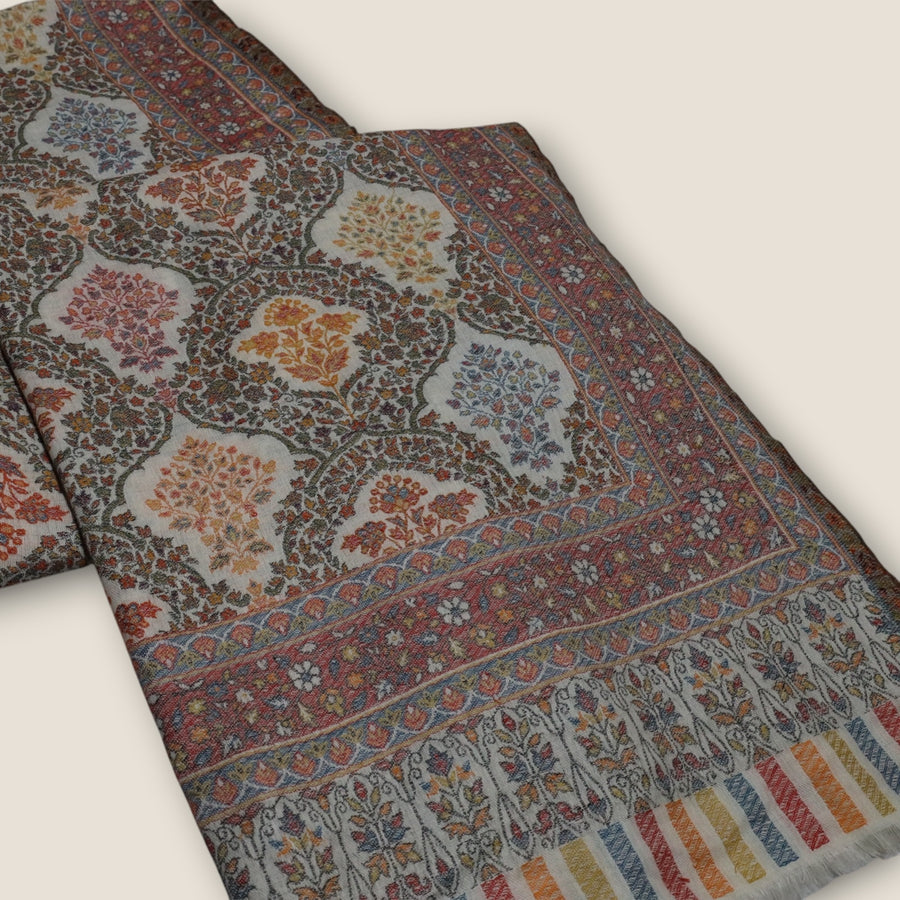Double Pashmina Kani Shawl | 2.5 Yard — Design 8