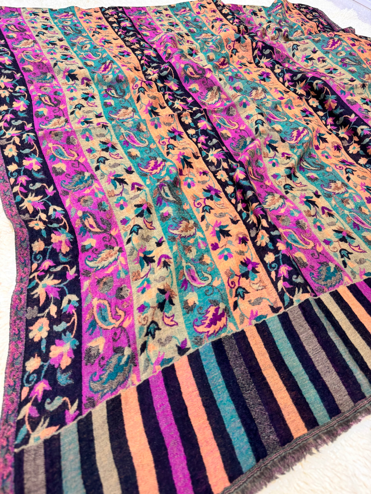 Double Beam Kani -Reverisble -Pashmina Based -Full shawl -Khartrash Design