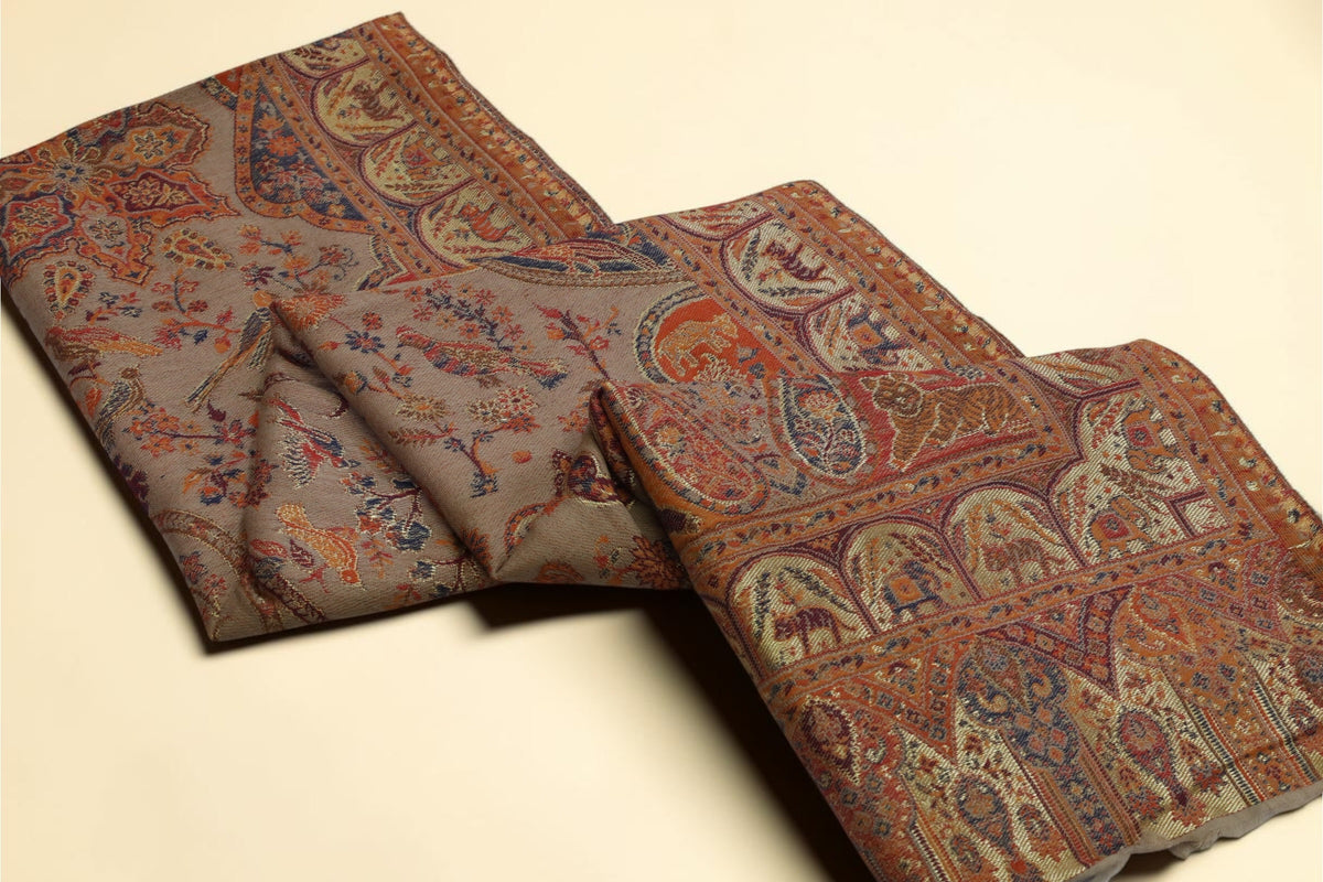 Heritage Reversible Kani Pashmina Stole | 28 × 80 Inches
