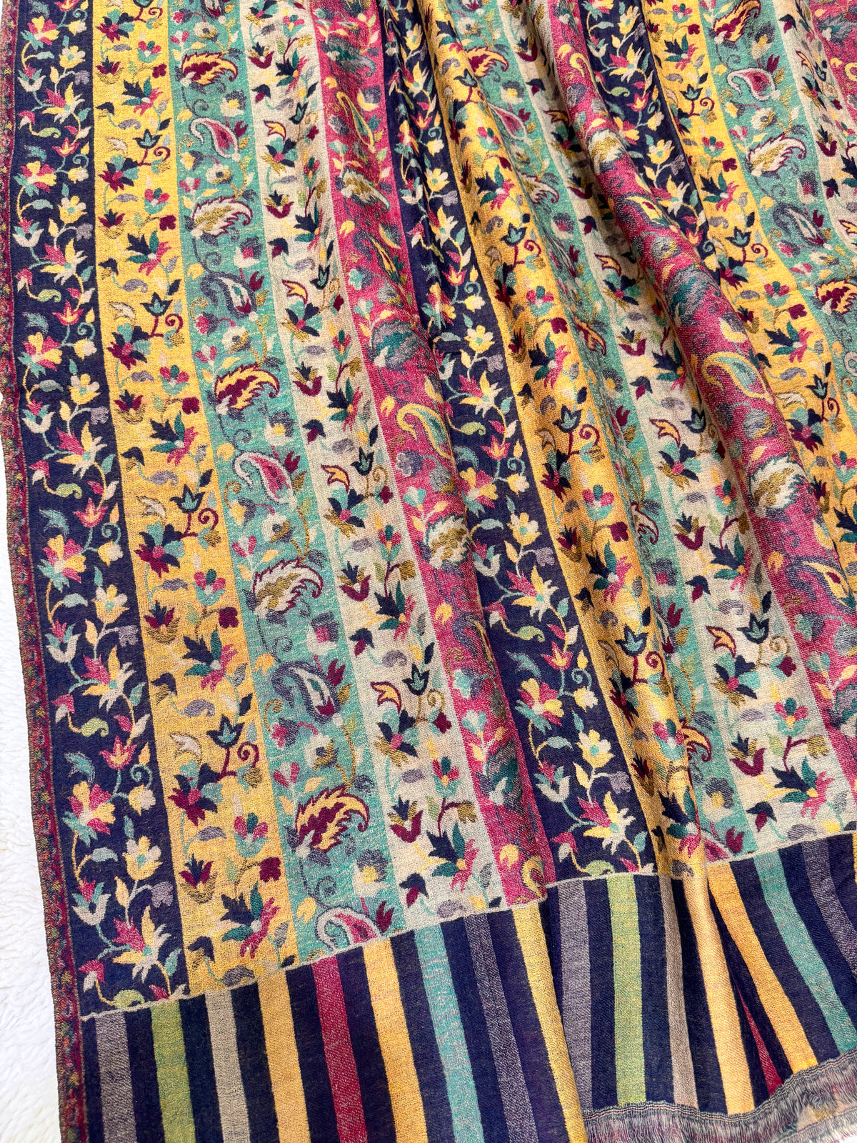 Double Beam Kani -Reverisble -Pashmina Based -Full shawl -Khartrash Design