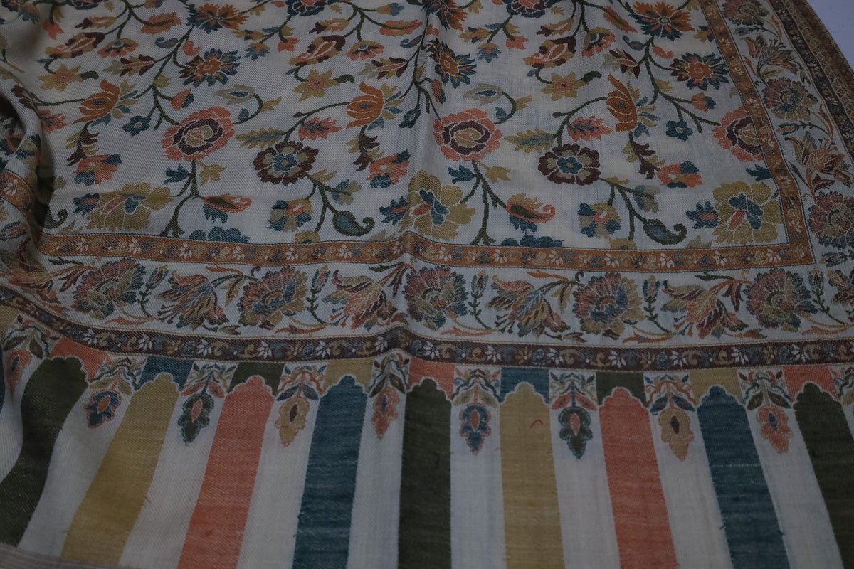 Shawl-Double gulab jaal wool