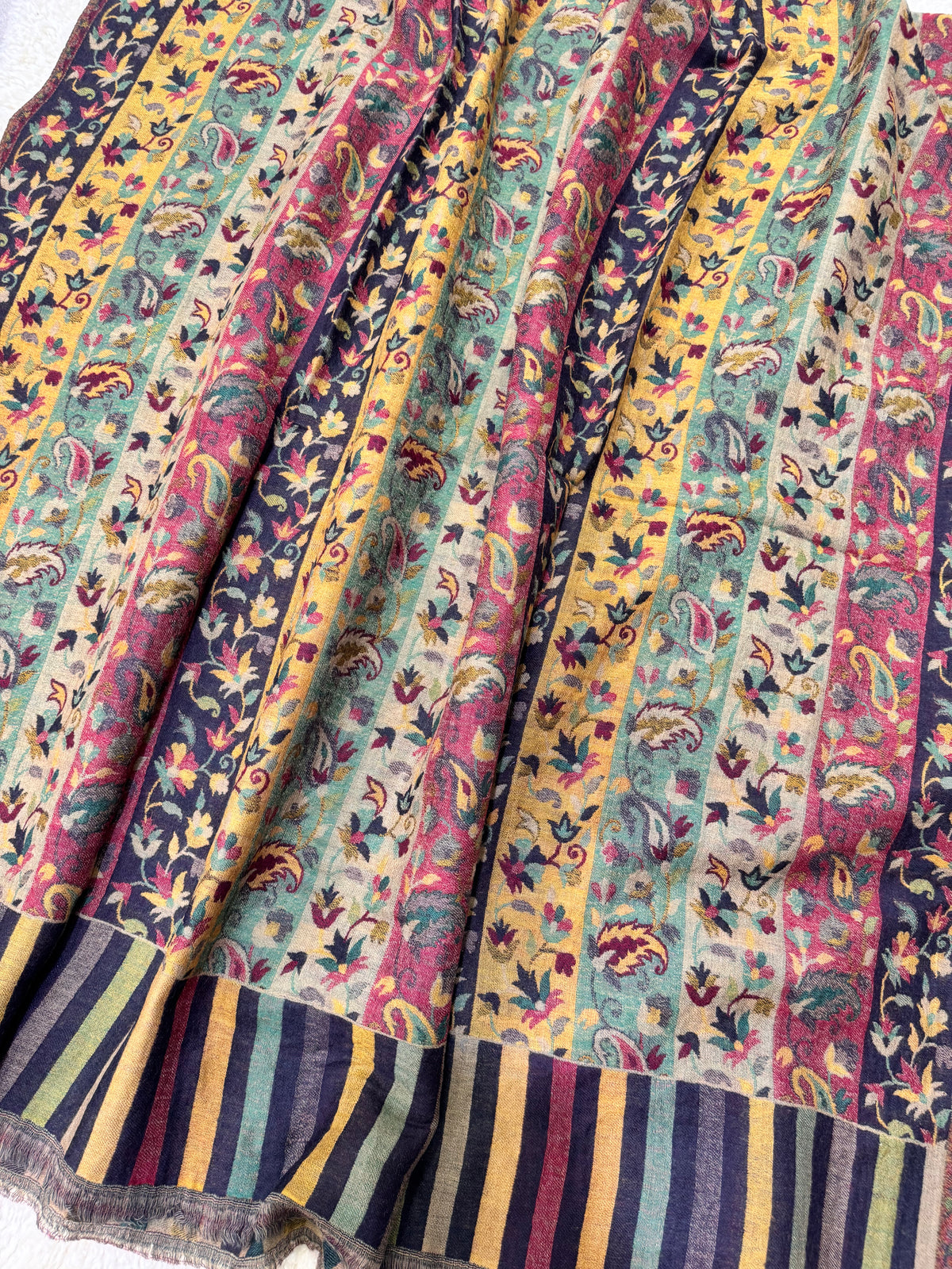 Double Beam Kani -Reverisble -Pashmina Based -Full shawl -Khartrash Design