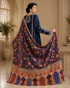 Royal Navy Bloom Shawl