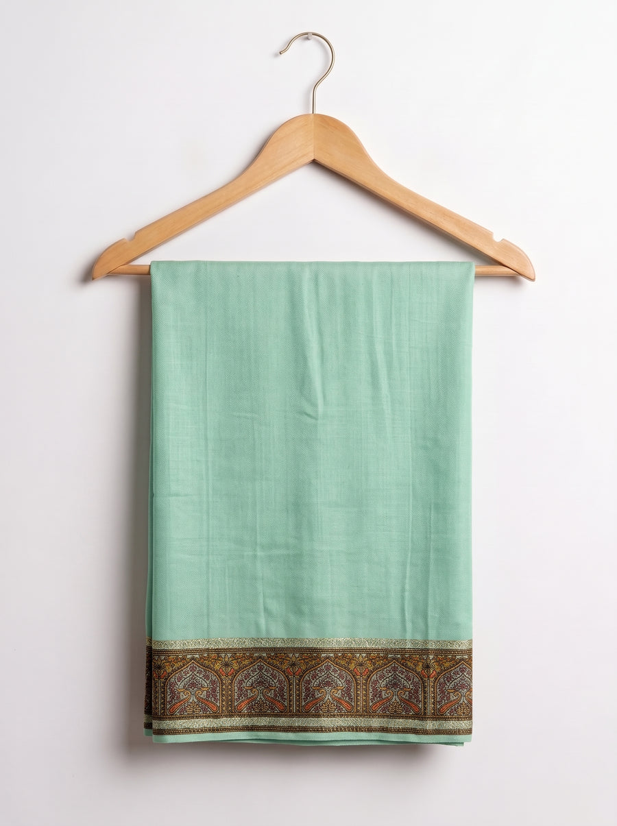 PaperMache Pashmina Border Full Size Shawl 2.5 Gaz