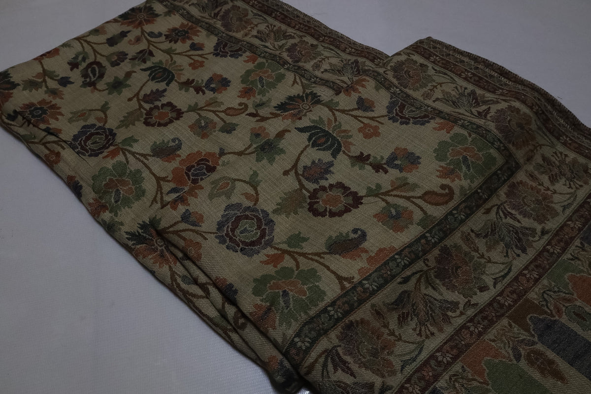 Shawl-Double gulab jaal wool