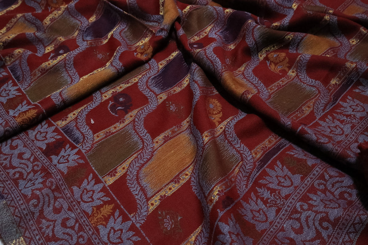 Lehri kani zari shawl