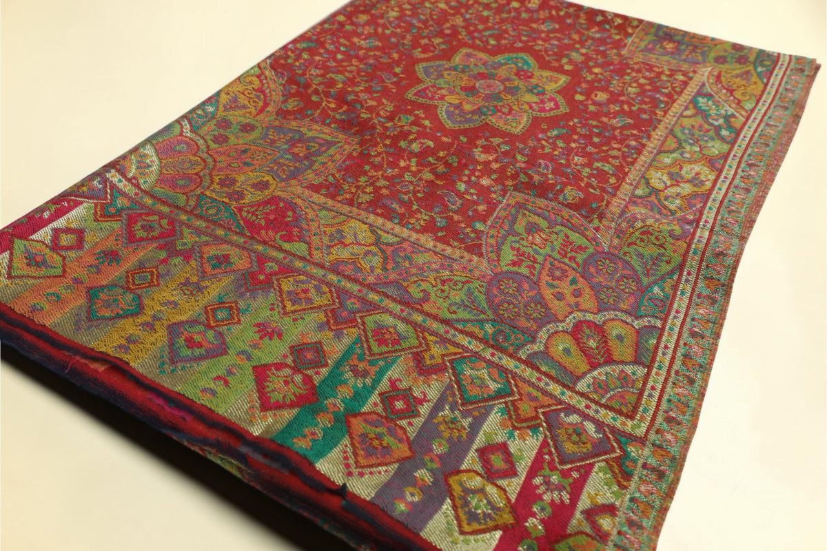 Double-Sided Kani Pashmina Stole | 28 × 80 Inches