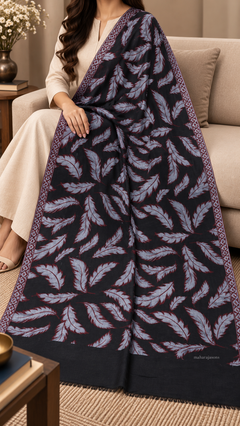 Luxury Toosh Leaf stole 28 × 80 inches – Maharaja
