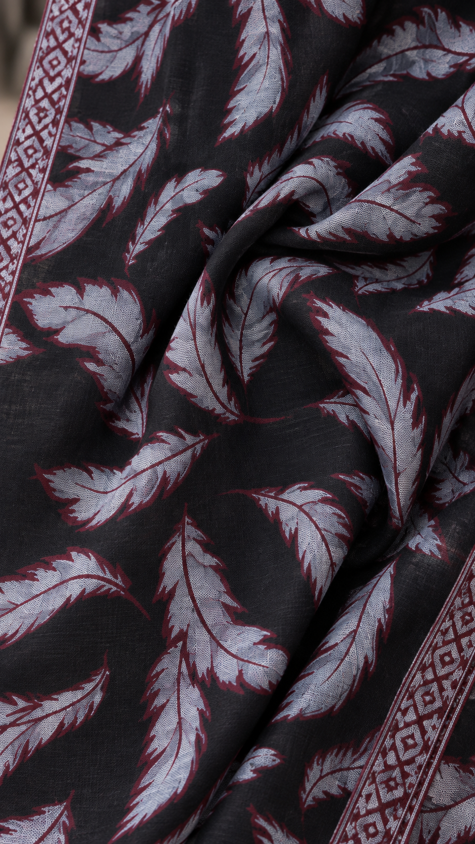 Luxury Toosh Leaf stole 28 × 80 inches – Maharaja
