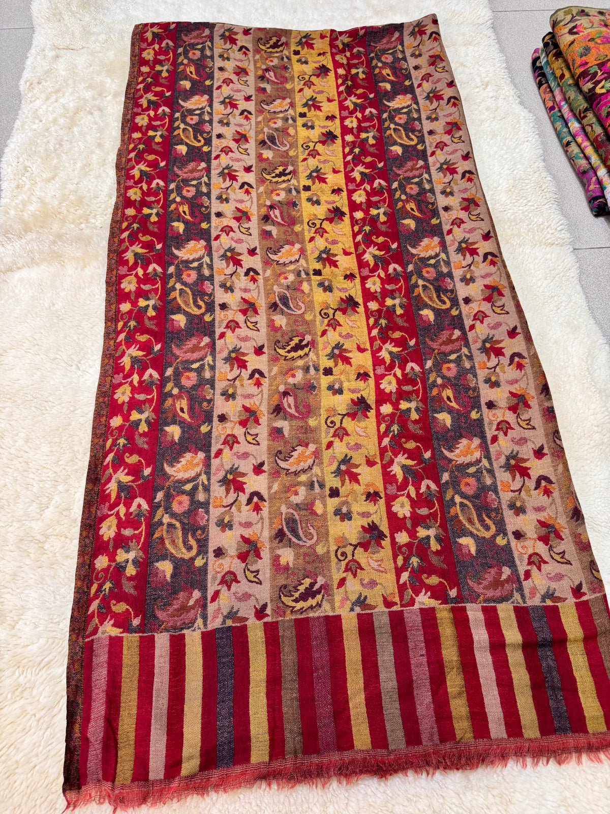 Double Beam Kani -Reverisble -Pashmina Based -Full shawl -Khartrash Design