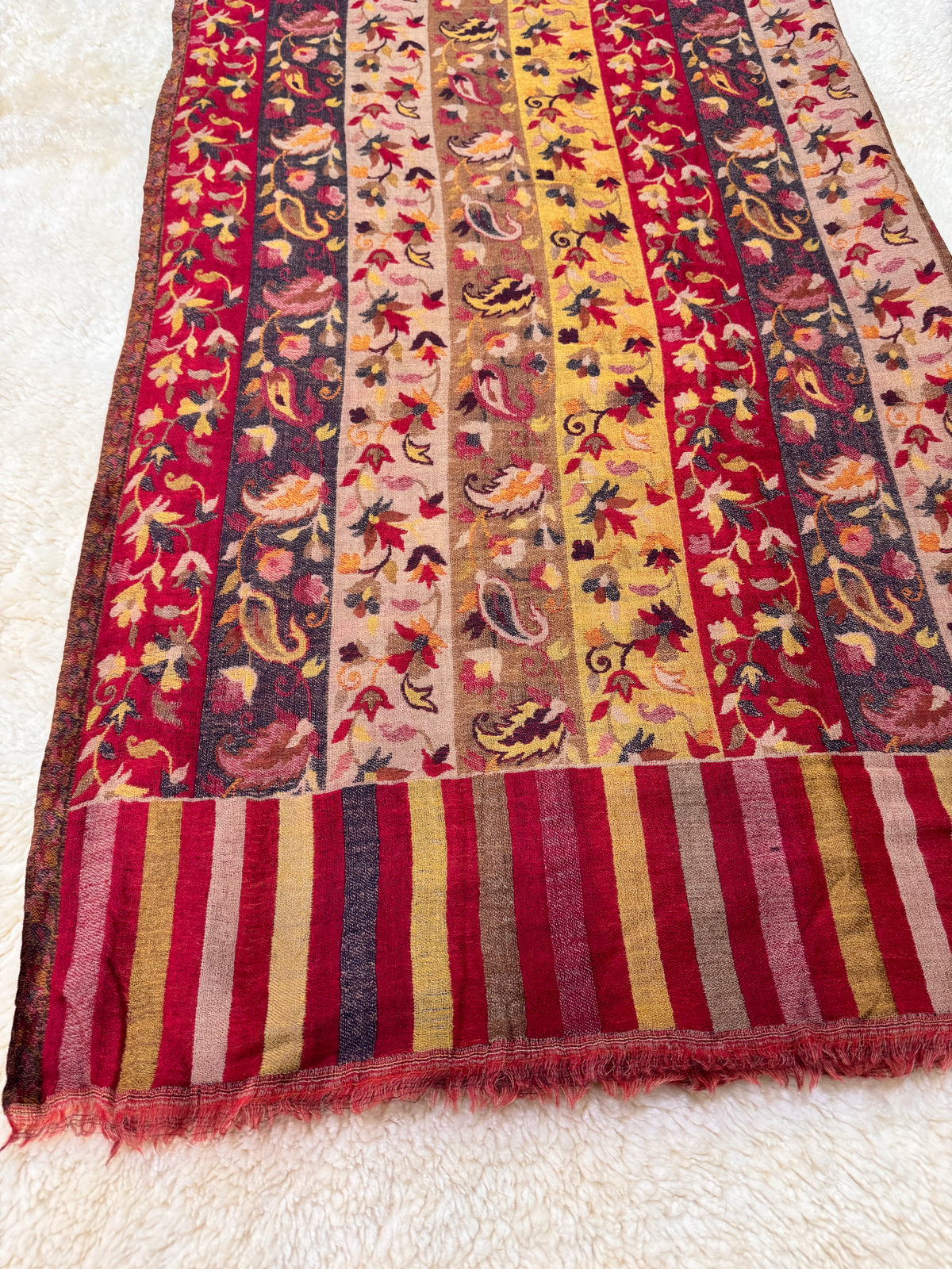 Double Beam Kani -Reverisble -Pashmina Based -Full shawl -Khartrash Design