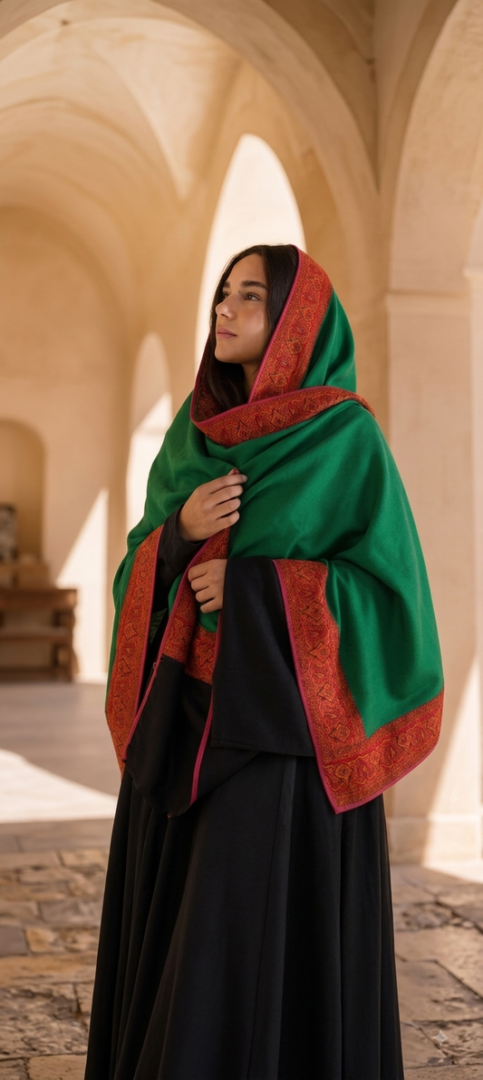 Jamawar border shawl
