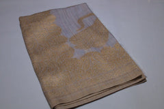Golden Paisley Jacquard Shawl – Soft Beige