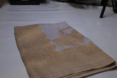Golden Paisley Jacquard Shawl – Soft Beige