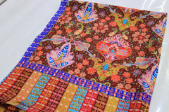 Royal Peacock Garden Printed Shawl – Multicolor